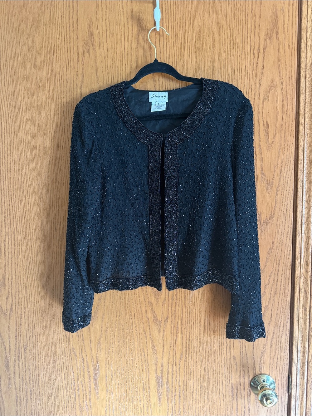 Stenay Black Beaded Cropped Blazer